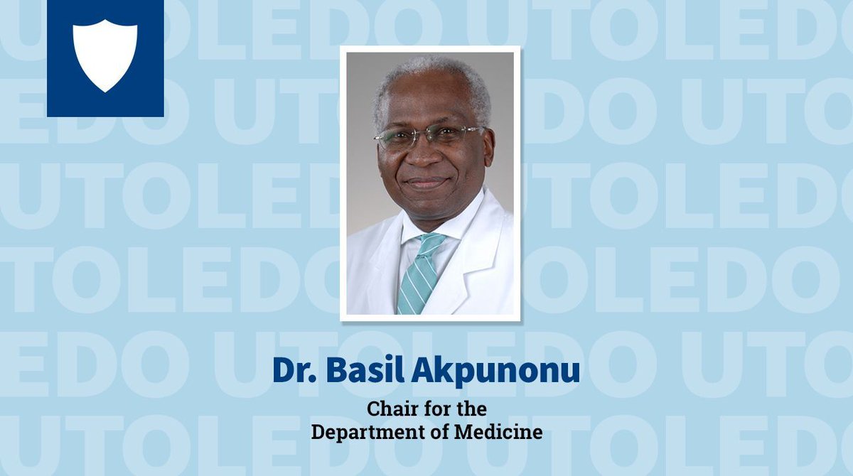 Congratulations to Dr. Basil Akpunonu, who has accepted the position of Chair for the Department of Medicine. Dr. Akpunonu has been serving as Interim Chair since January 2024. 
#UToledoMed