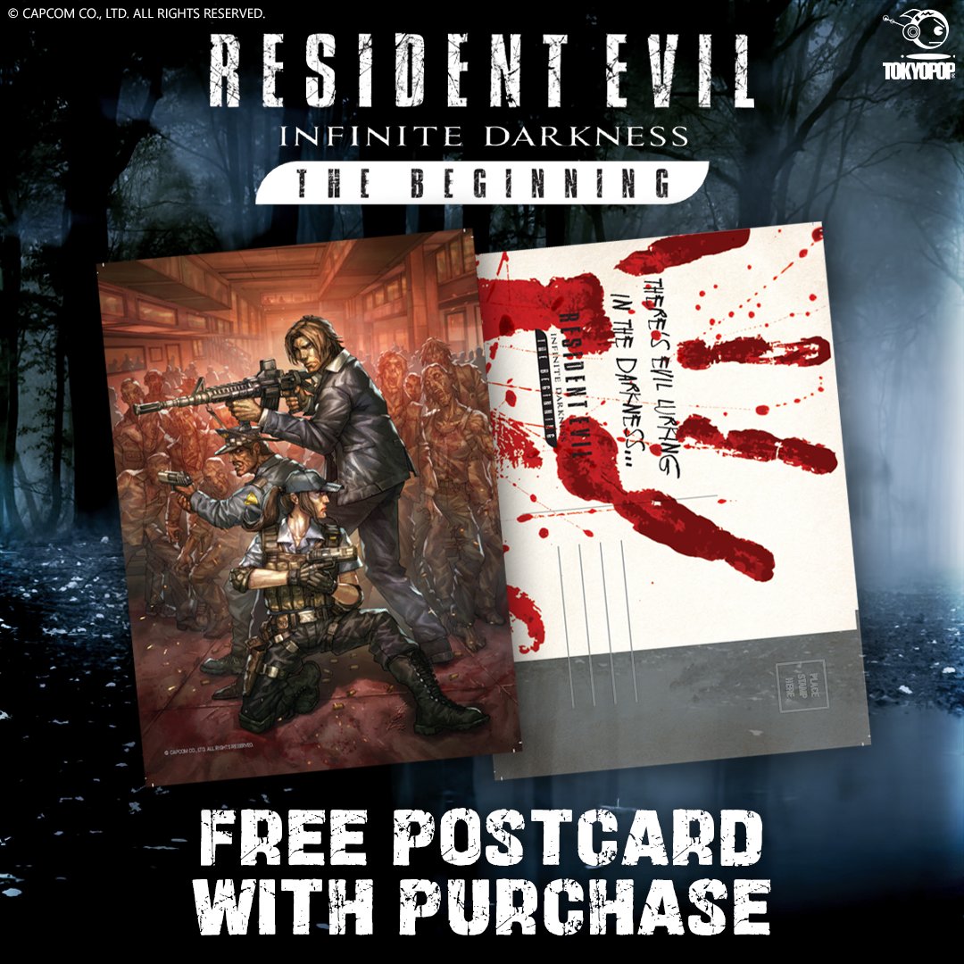 Attention all Resident Evil fans! All orders on our online store will include an exclusive Resident Evil: Infinite Darkness - The Beginning postcard! #Horror #ResidentEvil #Gaming #Comics Start Shopping today: bit.ly/3XVaYcI