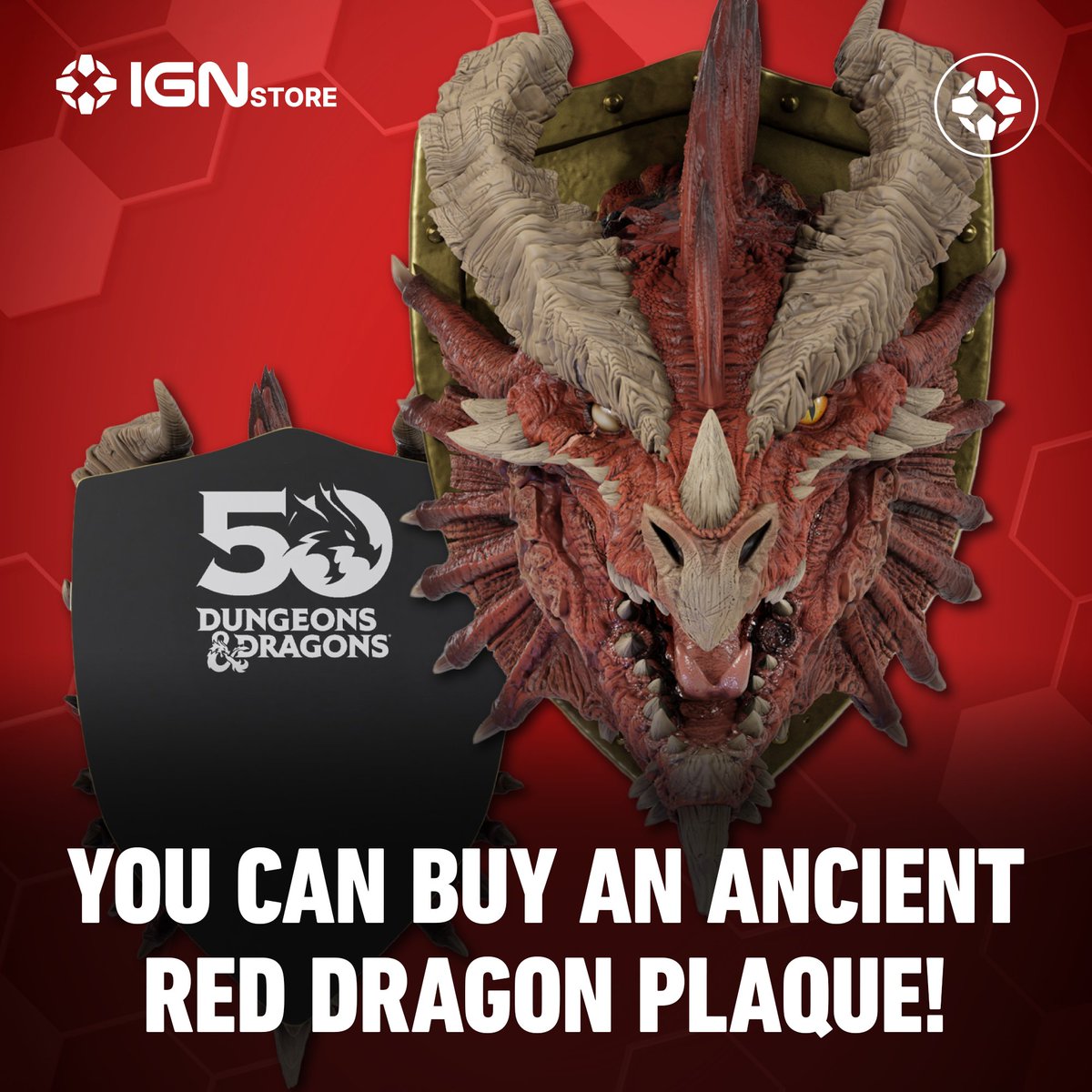 The Ancient Red Dragon Trophy Plaque is up at the IGN Store store.ign.com/products/d-d-r…