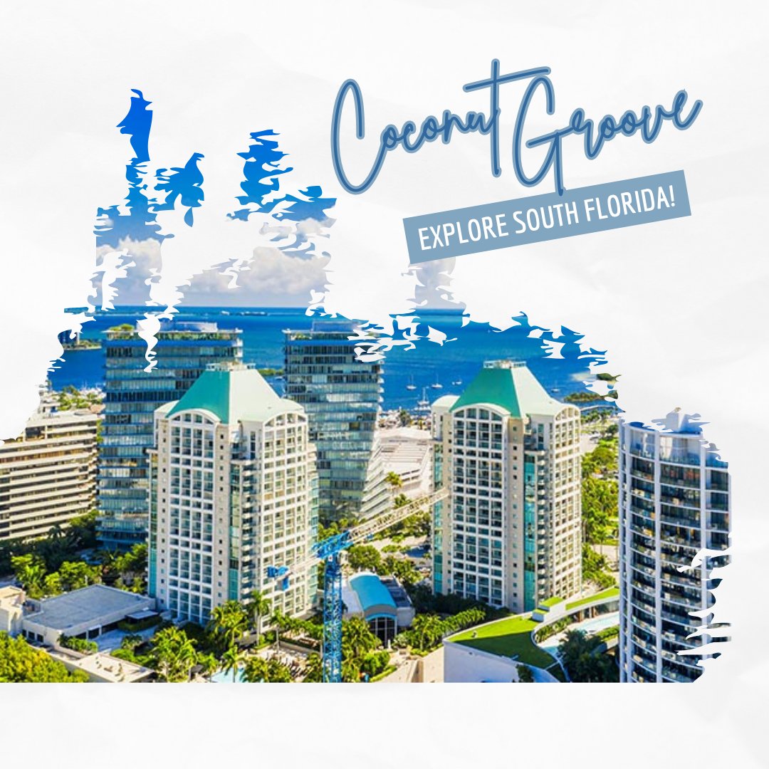 Neighborhood Spotlight: Coconut Grove!  This bohemian gem offers lush green spaces, trendy cafes, and a vibrant art scene.   Calling all nature lovers and culture enthusiasts!  #CoconutGrove #LiveLikeALocal