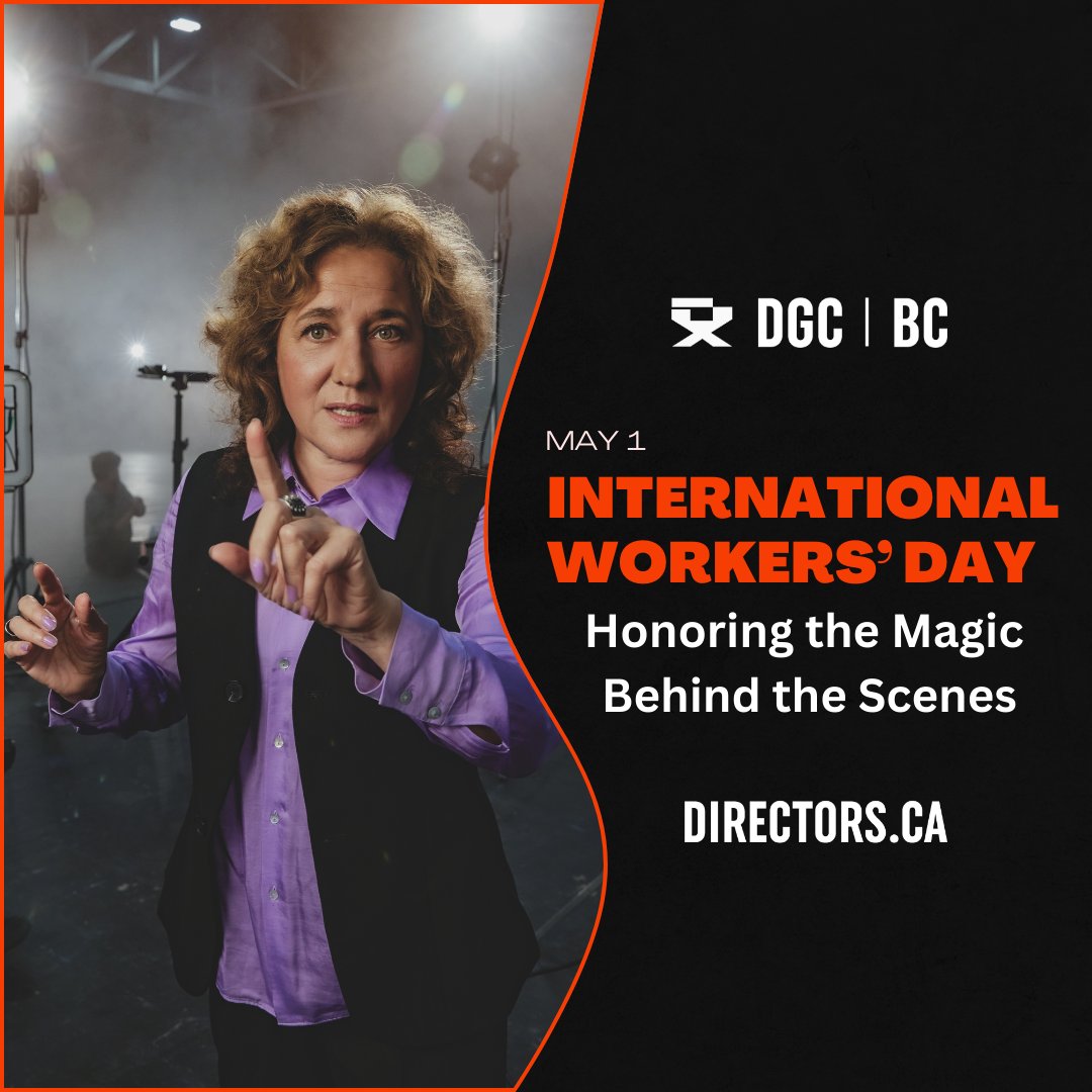 May 1st is International Worker's Day! Go to our Instagram page to read a message by DGC BC Executive Director Kendrie Upton! instagram.com/dgcbctalent/ Featured: DGC BC Director Julia Ivanova