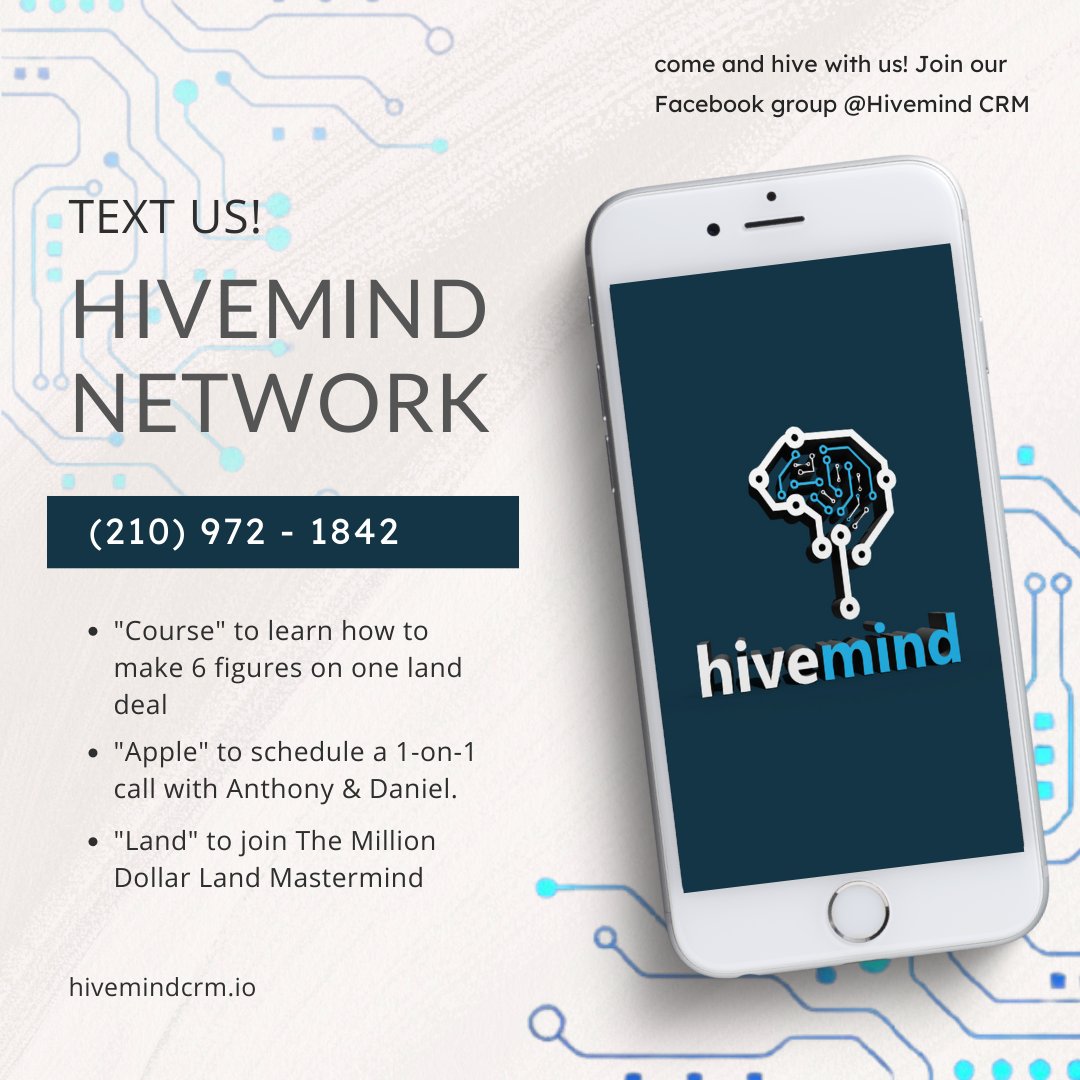 Learn how to make six figures in one real estate land deal. 📈⁠ ⁠

#realestatemarketing #realestate #webuyhouses #hivemindcrm #hivemind #hivewithuspodcast #hivewithus