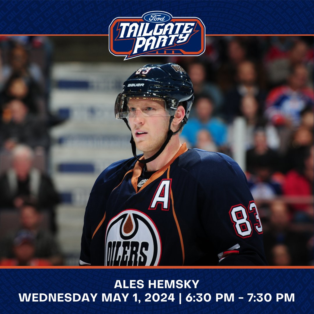 ✍️ ALUMNI UPDATE! ✍️ @EdmontonOilers alum and fan favourite Ales Hemsky will be signing autographs tonight at the @FordCanada Tailgate Party in ICE District Plaza from 6:30-7:30PM!