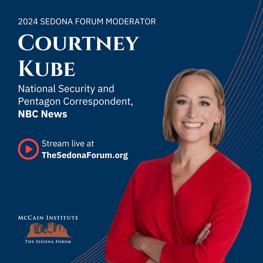 Get to know our 2024 Sedona Forum media participant @ckubeNBC, @nbcnews correspondent covering the Pentagon & the Department of Defense. Kube will moderate the Sedona Forum panel “U.S. Deterrence Strategy in Asia” with @RepBrendanBoyle, @SenMarkKelly, & @DOJNatSec’s Jon Finer.…