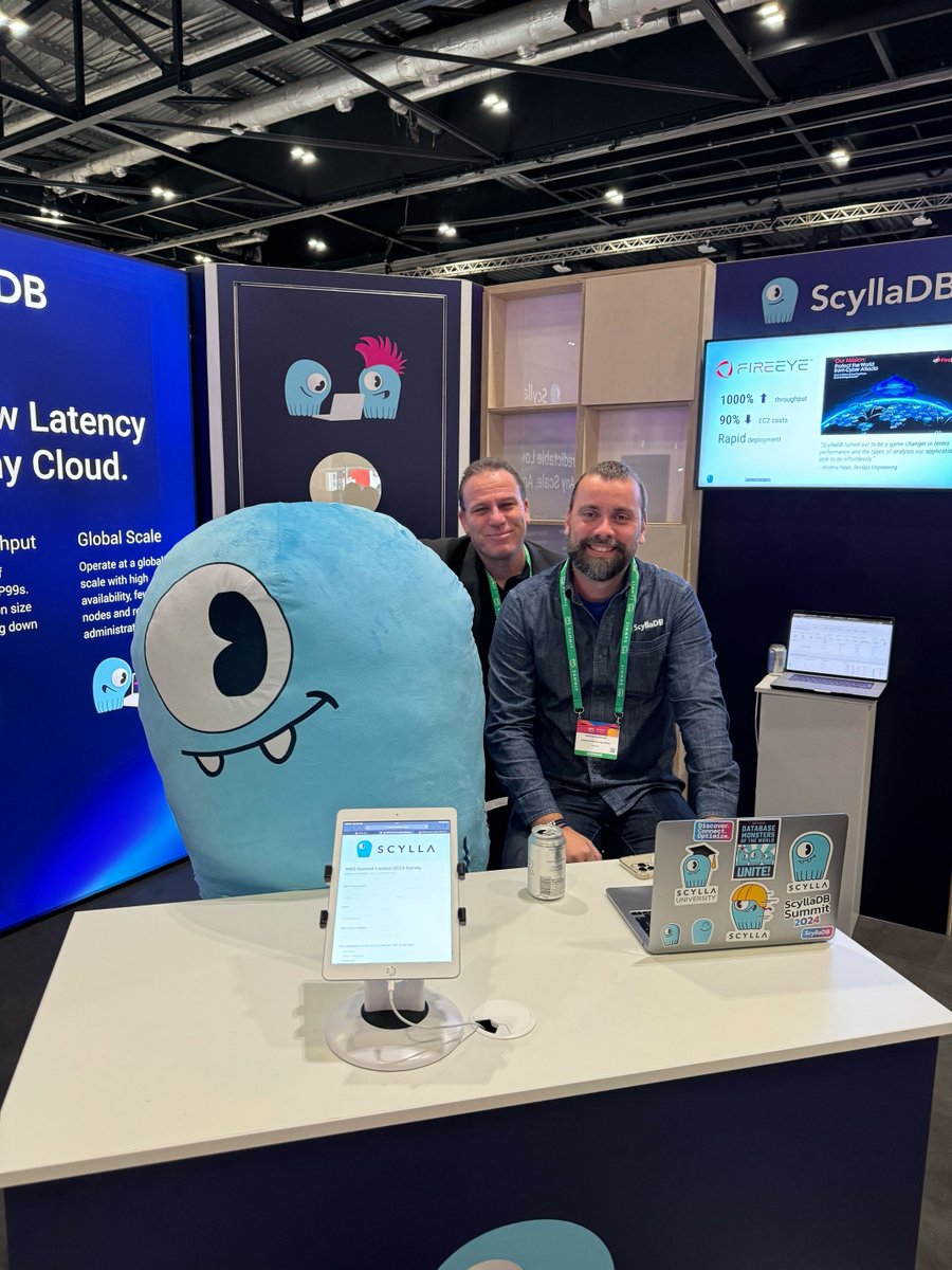 Thank you to everyone who joined us at the AWS Summit in London! ❤️ We enjoyed meeting you and collaborating on how #ScyllaDB can help solve your biggest challenges. A few lucky attendees went home with some nice sea monster swag as well. 😎

#AWSSummit #AWSSummit24 #tech