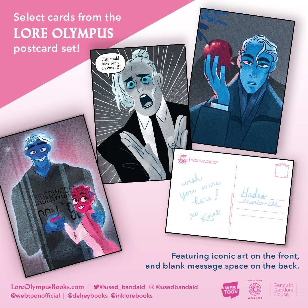 From Olympus with love. *New* Lore Olympus postcards coming soon to ✨LoreOlympusBooks.com✨ #LoreOlympus