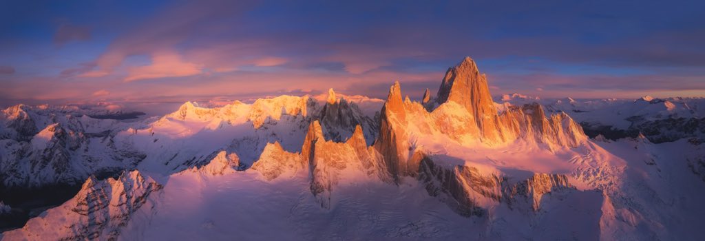 Patagonia Panorama. Taken from remote areas around El Chalten, Argentina