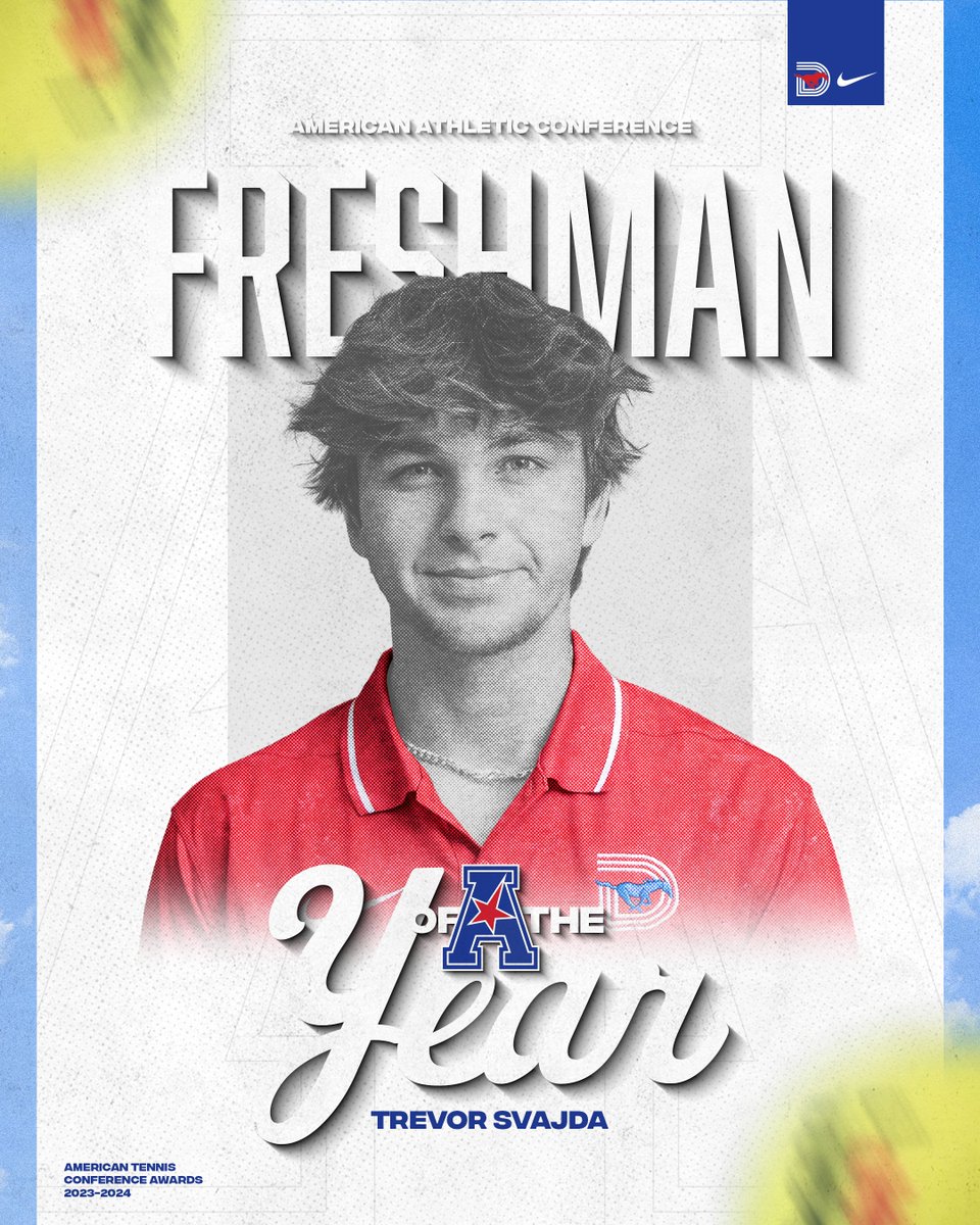 Capping off a freshman year to remember ✌️ Trevor Svajda is your AAC Freshman of the Year! #PonyUpDallas | #AmericanTennis