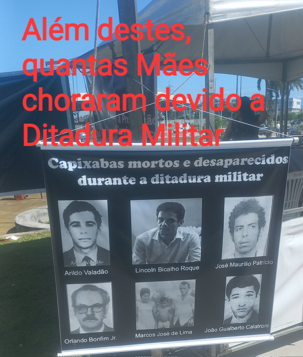 @fndc_br 
@CNTE_oficial 
@SindiupesO 
Quem é mãe, pai ou irmão sabe a dor de perder um/a filho/a por uma ordem de um governo militar. O Golpe de 1964 executou a @pena de morte
#DitaduraNuncaMais