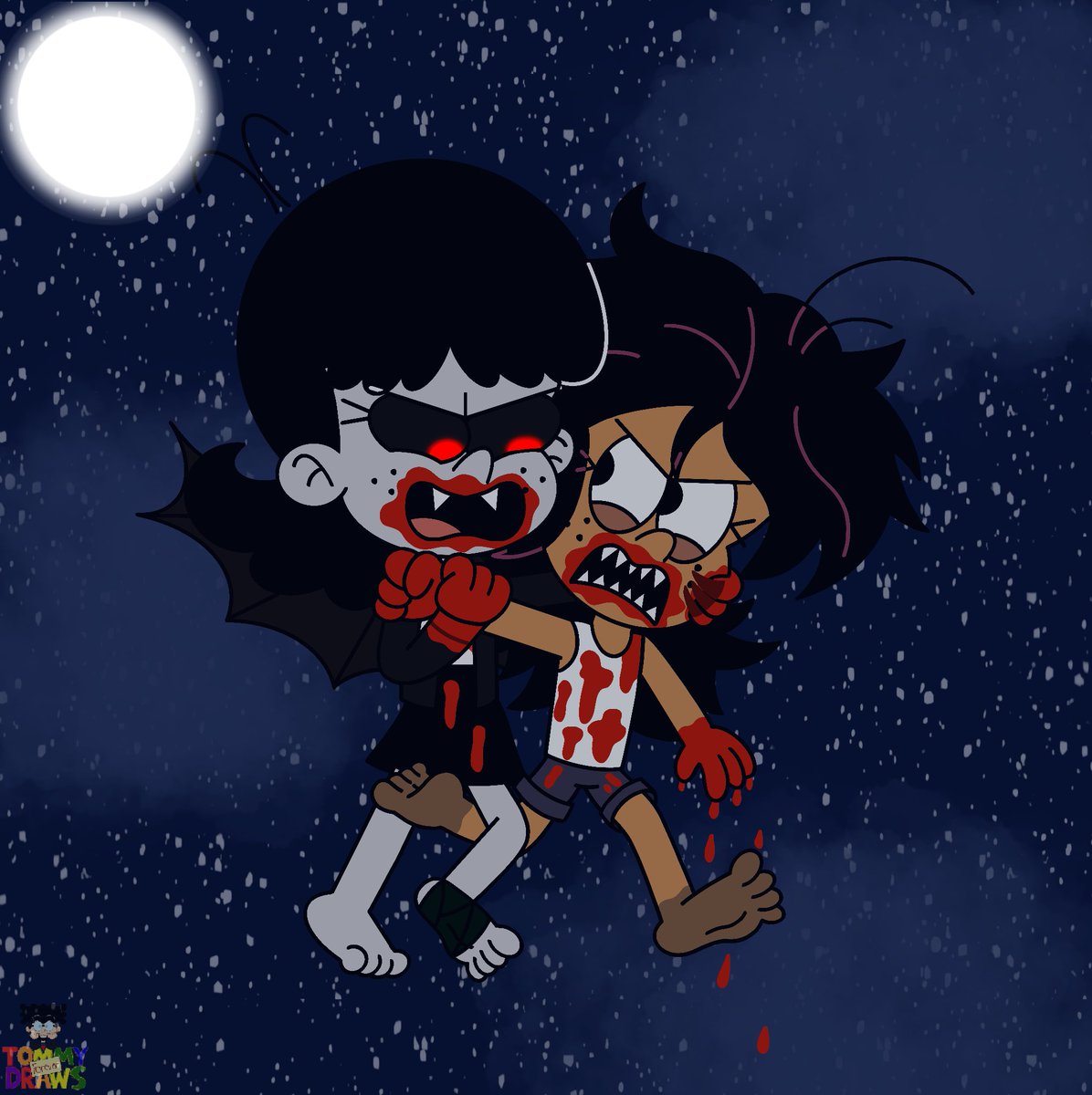 “Vampire Stella VS. Ronnie Anne”

Who do you think will win?

#drawing #art #theloudhouse #stellazhau #thecasagrandes #ronnieanne #vampire #cannibal #horror #blood #au