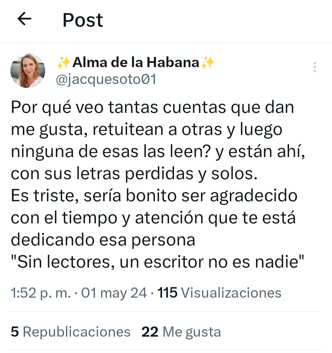 Concuerdo plenamente con tu publicación, hay publicaciónes muy buenas, creativas como poesía, desarrollo personal, filosofía. Microcuentos, etc. Se pierden y es una lastima, pues las personas se van por lo más ligero y superficial. Siempre hay personas que saben apreciar el arte