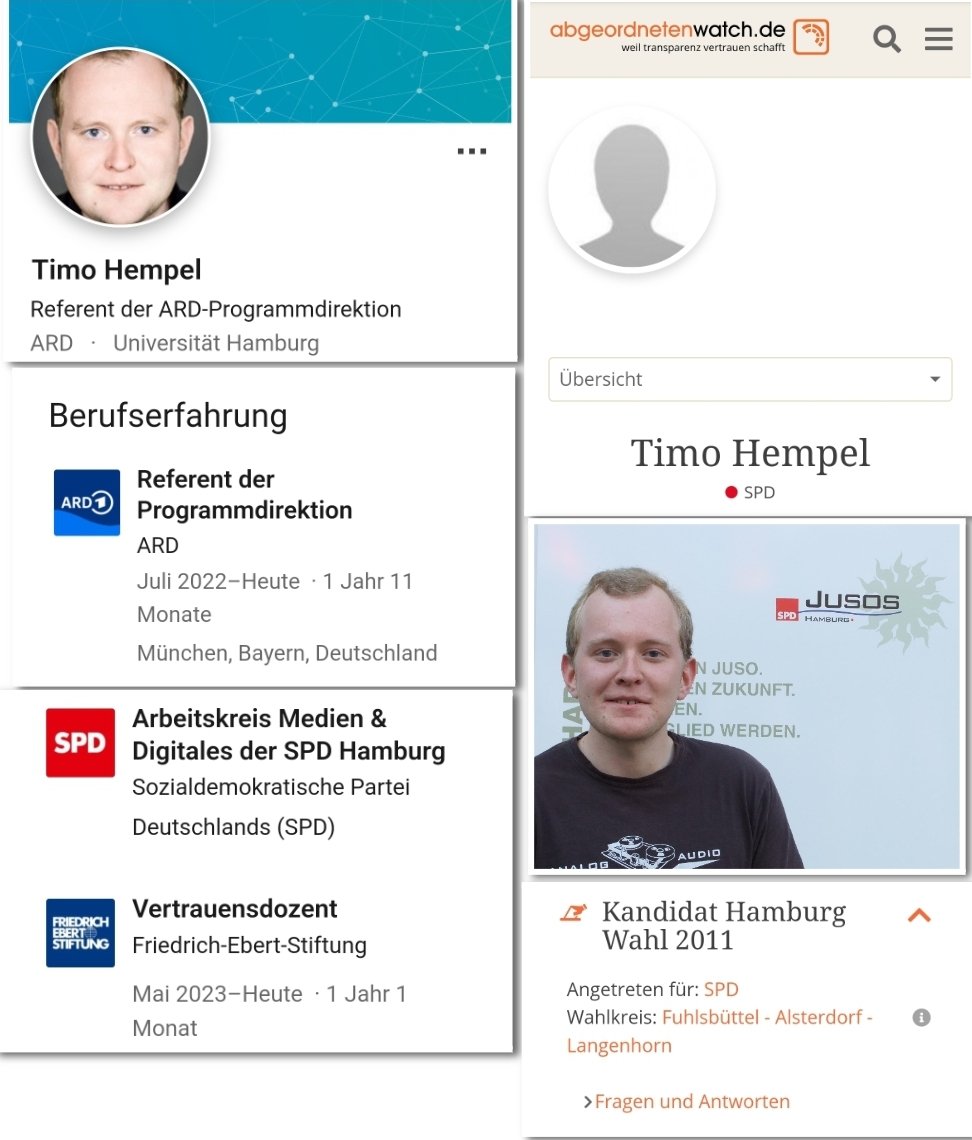 Timo Hempel ist Referent der ARD Programmdirektion, Vertrauensdozent der Friedrich-Ebert-Stiftung, im Arbeitskreis Medien der SPD Hamburg und kandidierte für die SPD Hamburg. #ReformOerr #OerrBlog