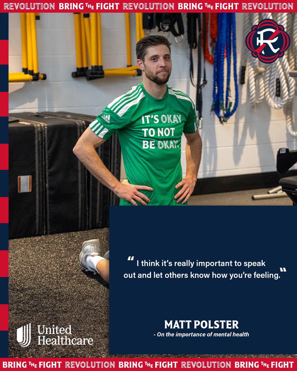 There for what matters. As a part of Mental Health Awareness month, Revolution players share their thoughts on the importance of destigmatizing the perceptions around mental health. @UHC | #NERevs
