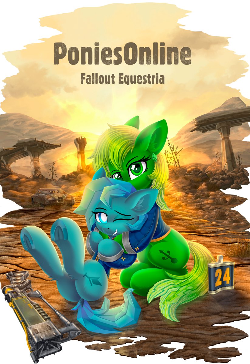 For T-shirts, I drew a picture like this, for merch: PoniesOnline2024
poniesonline.org/shop#!/#%21/Po…

Pixel and Holopon