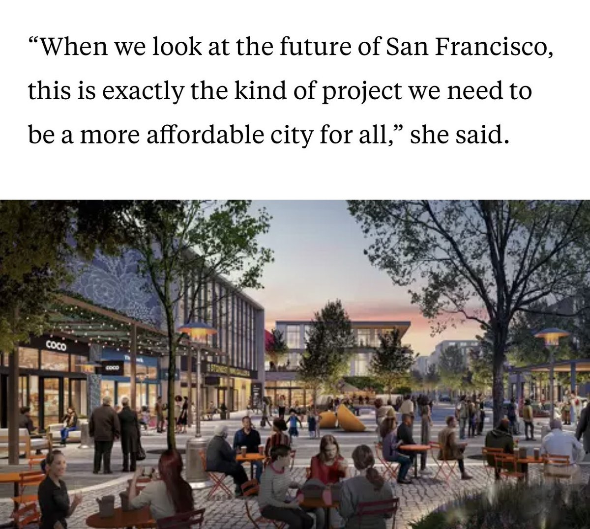 This is what our recovery work looks like - more jobs, more housing, new shops & restaurants, improved transit systems, care for our families, & accessible public spaces. As we continue to build back San Francisco, projects like this are how we get there. sfchronicle.com/sf/article/sto…