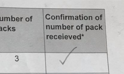 Thinking fondly back to 2018, when the government sent us the KS2 spelling SATs for Year 6, with this form to confirm we had taken delivery of the correct amount.
