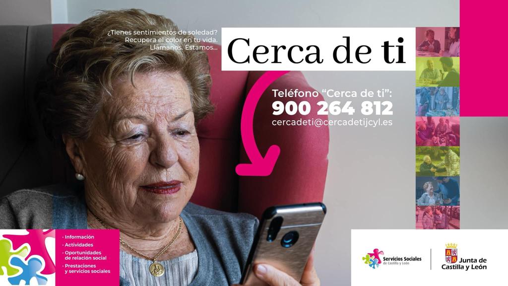 🥹Si te sientes solo o apenado y necesitas ayuda, ‘Cerca de ti’ tienes una mano amiga ☎️@familiajcyl habilita un teléfono gratuito para mayores con servicios de información, apoyo psicosocial y atención urgente 🕐Atención directa: L-V de 9 a 17 h serviciossociales.jcyl.es/web/es/persona…