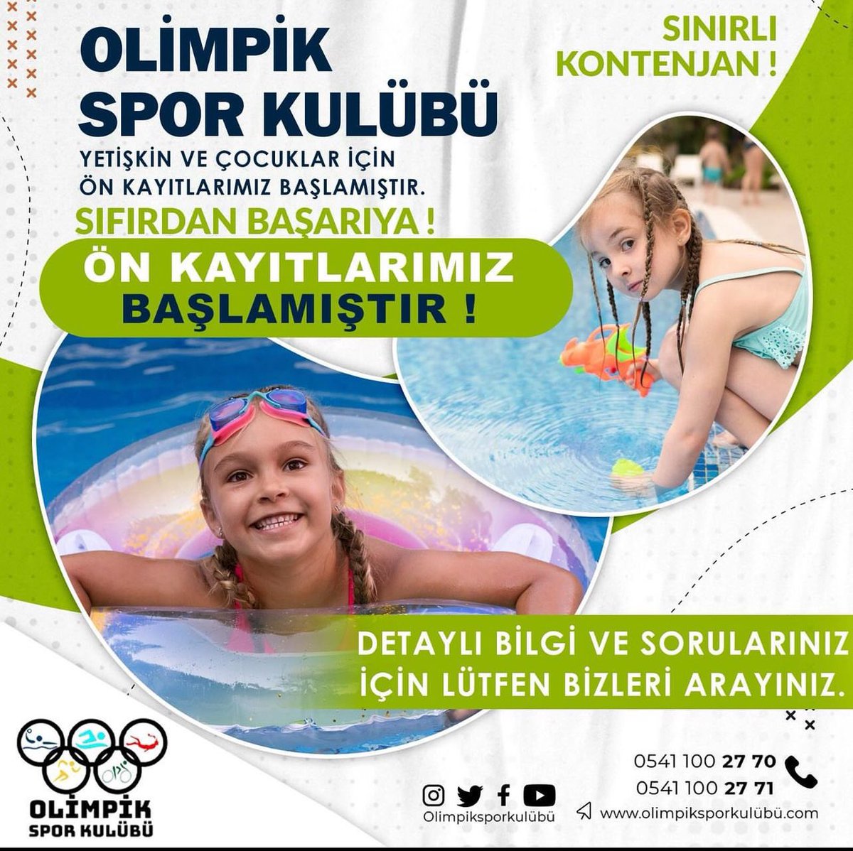 Olimpik yüzme havuz etkinliği mevcut. Detaylı bilgi için arayınız. Sporla kalın.