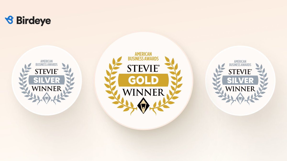 Birdeye won Gold Stevie Award for fastest growing tech company, Silver awards for Birdeye View conference and customer service. It highlights their relentless innovation and exceptional growth. birdeye.cx/1rq89i