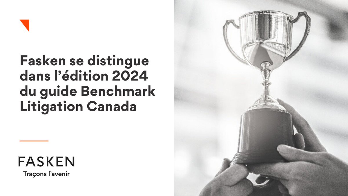 Fasken est fier de figurer dans l’édition 2024 du guide Benchmark Litigation Canada (@BenchLitigation). Félicitations à nos avocat.e.s à l’honneur! Consultez notre communiqué ici: bit.ly/4b3z5f1