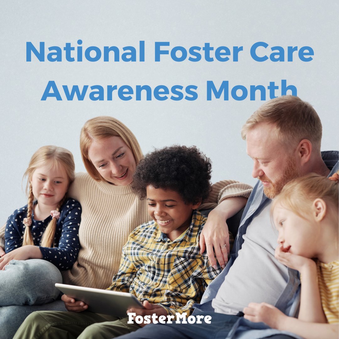💚 May is National #FosterCareAwarenessMonth! 💚  Join us in supporting the 391,000 foster kids (AFCARS, 2021) and those helping them find homes. Educate, volunteer, advocate, or donate to make a difference.

More info 👉 fostermore.org #FCAM #FosterMore #FosterYouth
