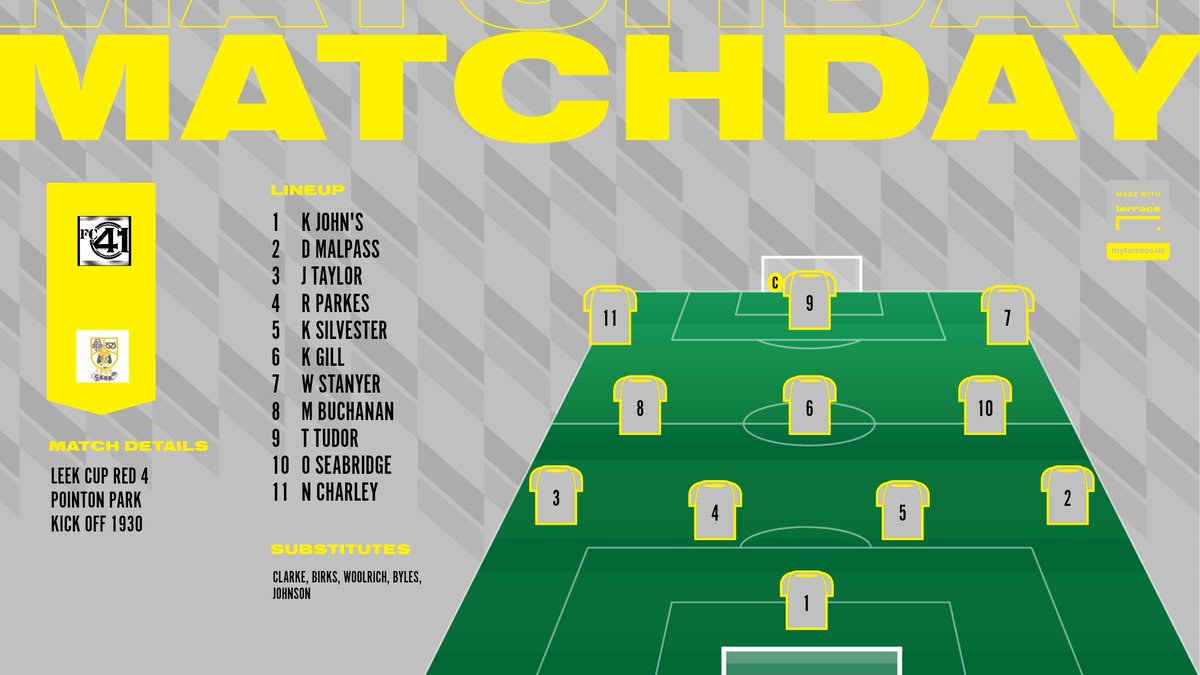 The boys are in cup action tonight, with a short trip down the road to Pointons Park to face Leek CSOB in round 4 of the Leek Cup.

1930 KICKOFF 
ST13 7BP