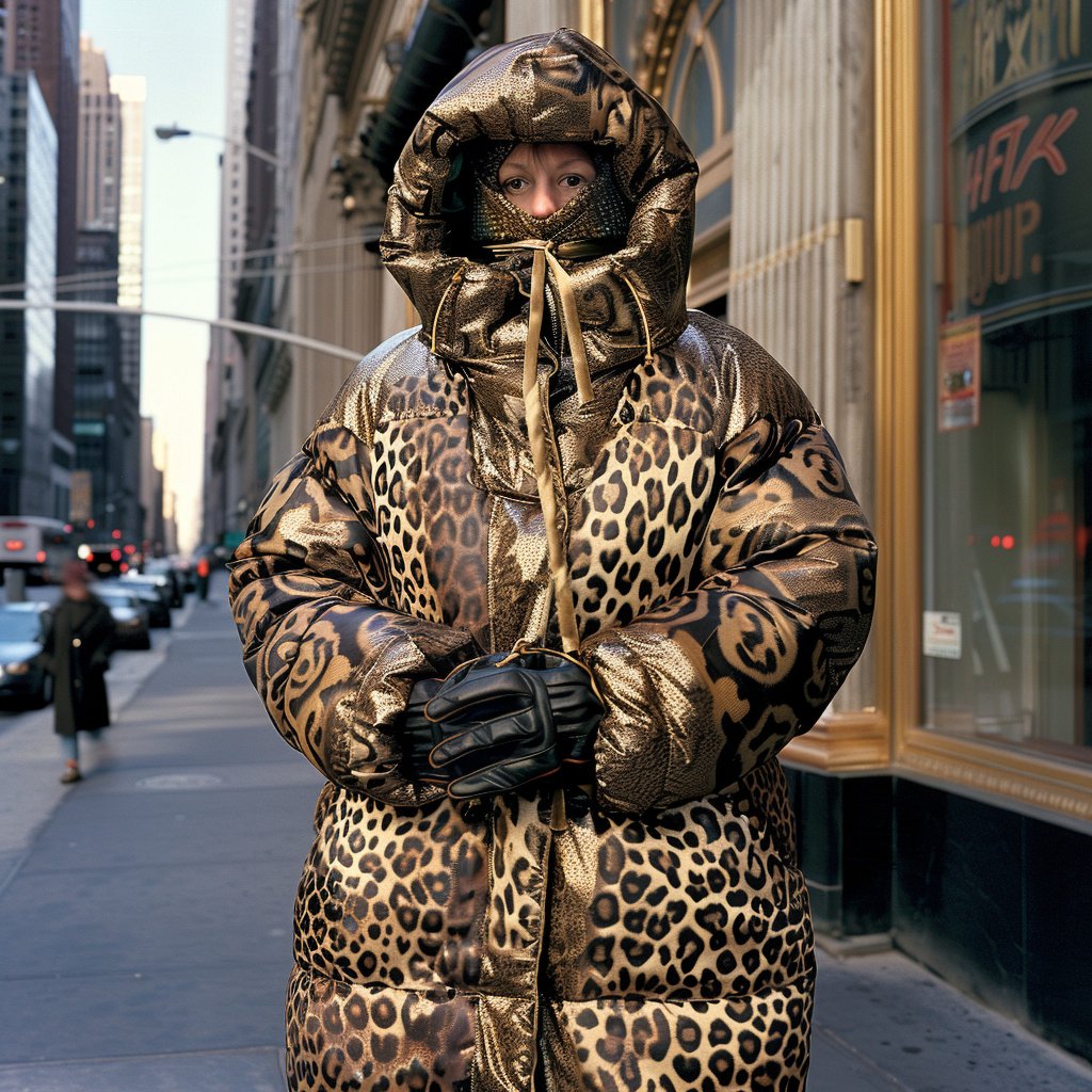 17 images of 5th Avenue Matrons in thick leopard print down have dropped on Patreon for our top tier of Patrons...

Follow us for more great content

#fifthavenue #5thavenue #nyc #downcoat #puffercoat #wintercoat #leopardprint #moncler #hautecouture #aiart #midjourneyart