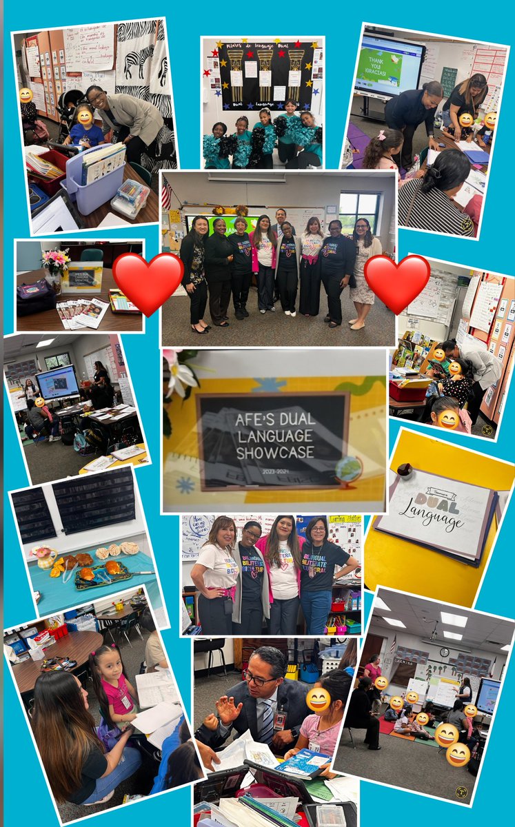 AFE's Bilingual Showcase was amazing! Visitors from the district as well as families were invited to walk classrooms to see magic take place. A special thanks to @BarreraTweets @annaagirman @limonroe22 @PrincipalSYoung @idaford09 @FBISD_MSD @LewisDontee 📚💡🩵🖤