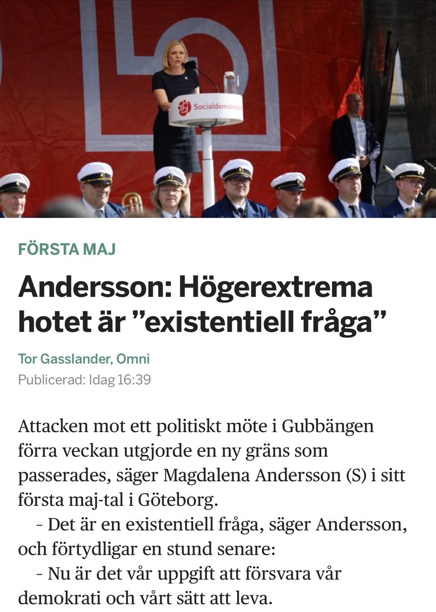 Sant - demokratin hotas från vänster …