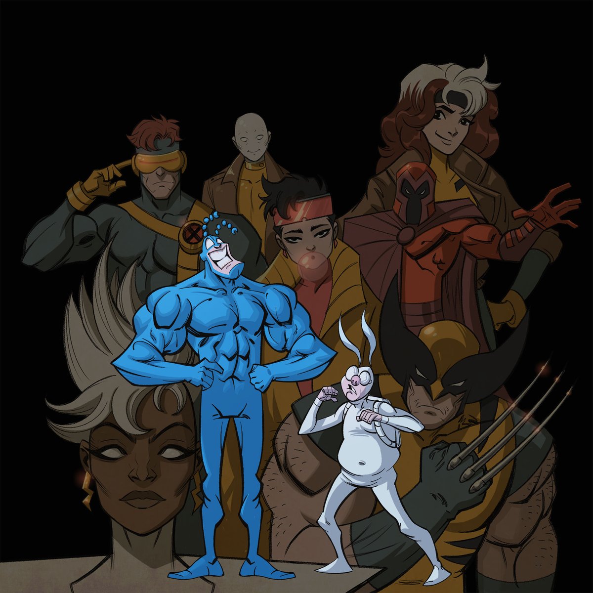 A bit of a Fox saturday morning cartoon throwback for The Line this week! I got to do all my favorites. #saturdaymorningcartoons #90skid #thetick #xmen #spoon #xmen97