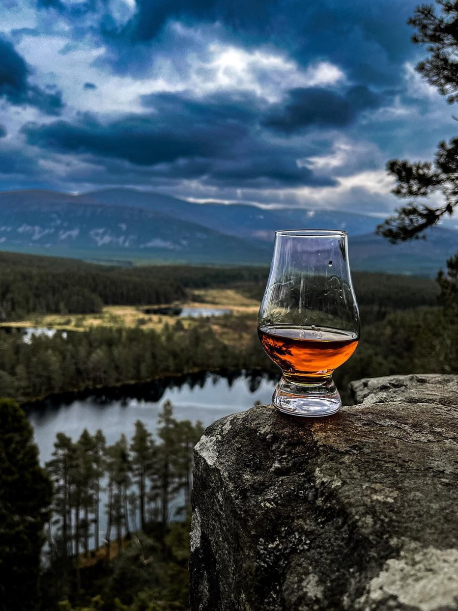 A wee dram & a stunning view - a match made in #Scotland! 🏴󠁧󠁢󠁳󠁣󠁴󠁿🥃 📍 Uath Lochans, @VisitCairngrms 📷 IG/themaltmaiden