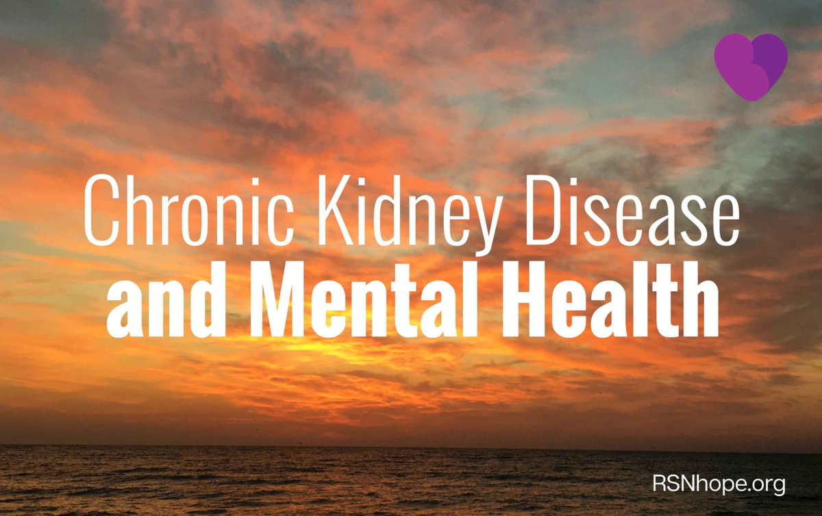 Depression and anger are normal responses to living with chronic kidney disease (CKD). Here is a collection of tools, articles and podcasts by and for those who have kidney disease and are struggling with depression. ow.ly/ywFo50RtZZr #MentalHealthMonth