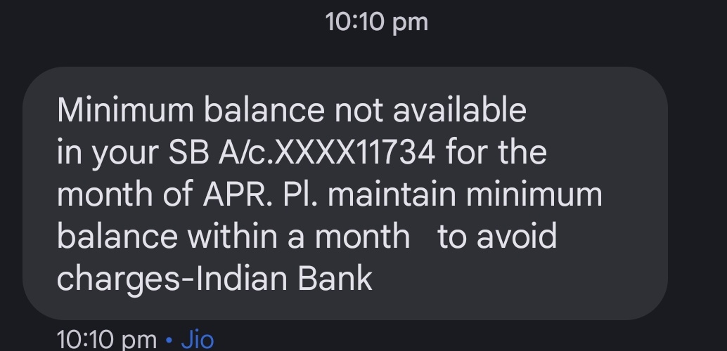 @MyIndianBank   Hi 
In my account I have sufficient funds but I have received massage stating that in my account  insufficient balance . Kindly look in this matter. Thanks.