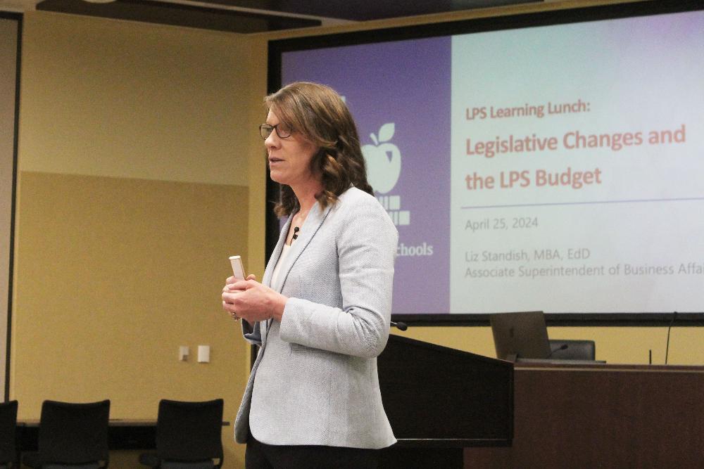 LPS Assoc. Superintendent for Business Affairs, Liz Standish, delved into crucial topics surrounding legislative changes & the upcoming LPS budget process at a recent LPS Learning Lunch. Learn more: lps.org/post/detail.cf…