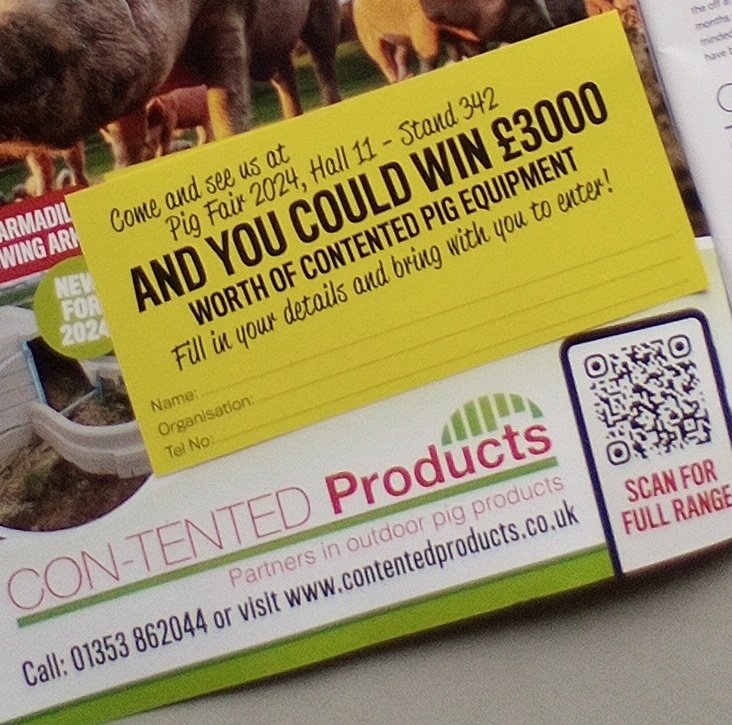 Hang on to those tickets everyone and make sure you come along and see us at the @PigPoultry fair in two weeks time. And don't forget it's at the NEC not the NAC this year 🇬🇧🐷🚜 @AHDB_Pork @thepigsite @BQPPigs @BiteintoBritish @pigworldmag @NatPigAssoc