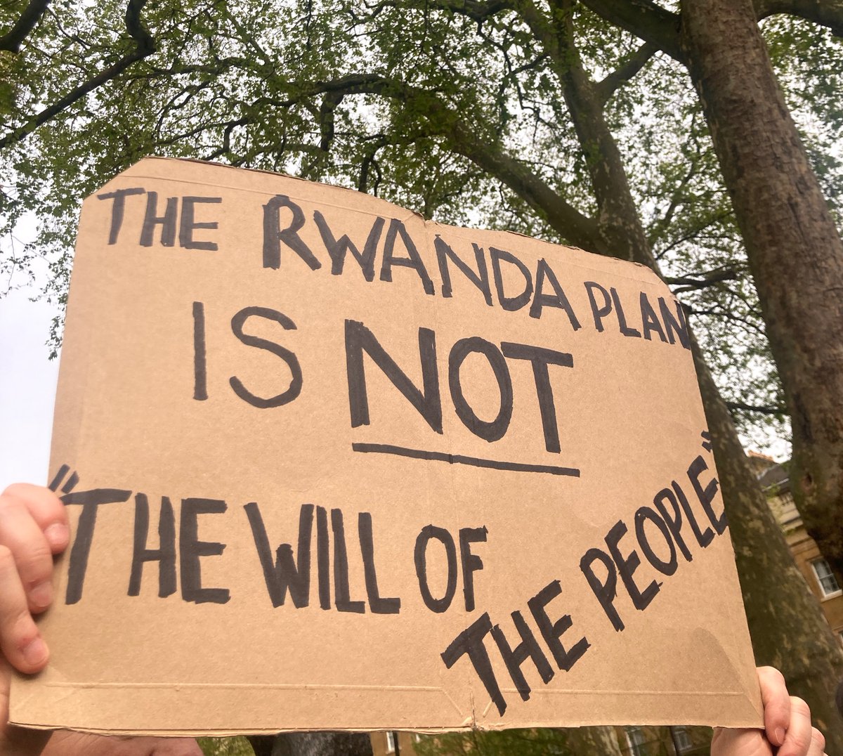 We’re outside 10 Downing Street to stand loudly against the Rwanda plan. We and other frontline orgs are working very long days supporting incredibly scared people to understand their rights and find lawyers. We won’t stop protecting people in our communities.