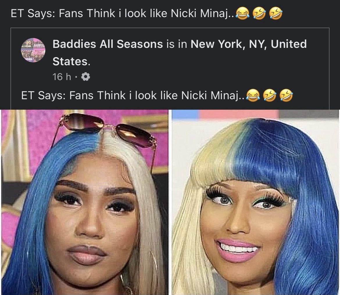 ET Say’s fans thinks she looks like Nicki Minaj 👀 Do y’all agree?