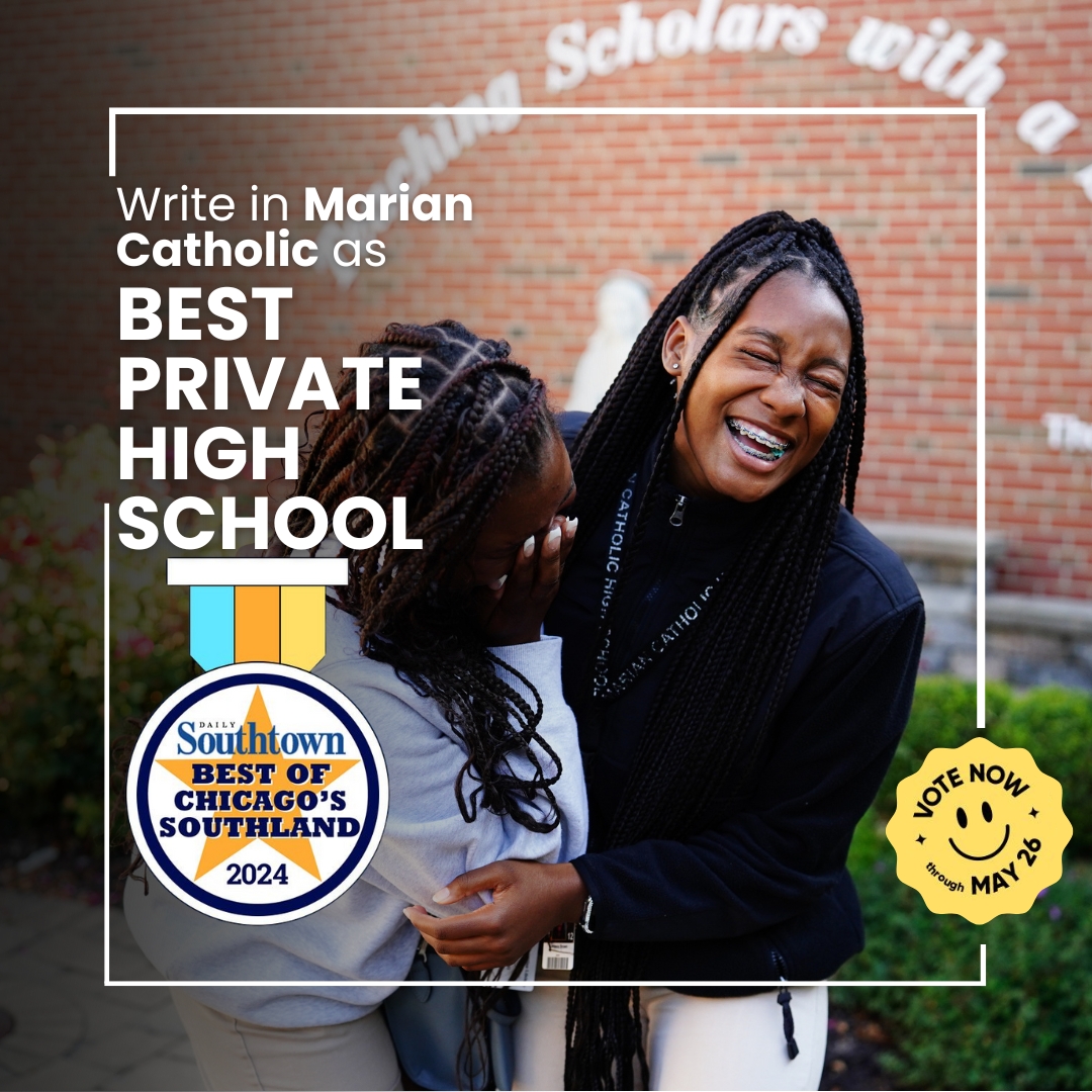 Write in Marian Catholic High School, daily, as 'Best Private High School' in the @chicagotribune's Best of Southland spring ballot! Voting opens today and closes on May 26.

Vote here!: chicagotribune.com/bestofsouthlan…

#CelebrateMarian