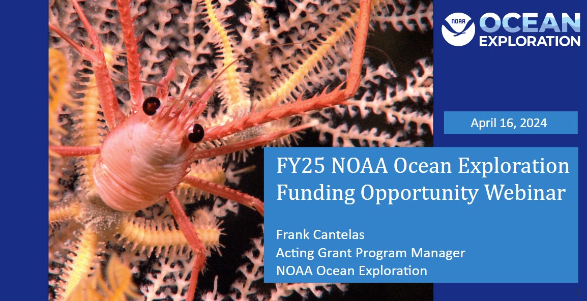 Interested in applying for the Ocean Exploration Fiscal Year 2025 Funding Opportunity but missed the webinar? No problem, watch the recording & learn more: oceanexplorer.noaa.gov/about/funding-… Don't forget, pre-proposals are due 5/30. #OceanExploration #MaritimeHeritage #archaeology