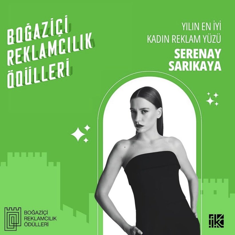 🏆🌟💥 Serenay Sarıkaya ganó el premio a la 'Mejor Cara Publicitaria Femenina del Año' en los Premios de Publicidad Boğaziçi, con los votos de estudiantes de la Universidad 👏🥰 La ceremonia de premiación se realizará el 4 de mayo 🌟 Felicitaciones a nuestra amada @SrnySrkyResmi…