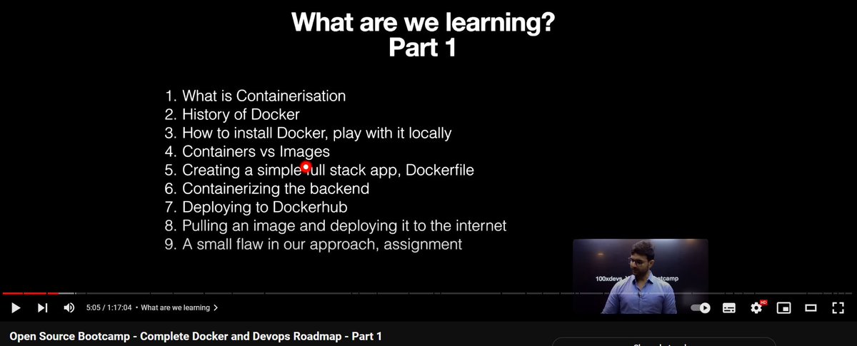 I've recently embarked on my journey to learn Docker
@kirat_tw #coding  @100xdevs