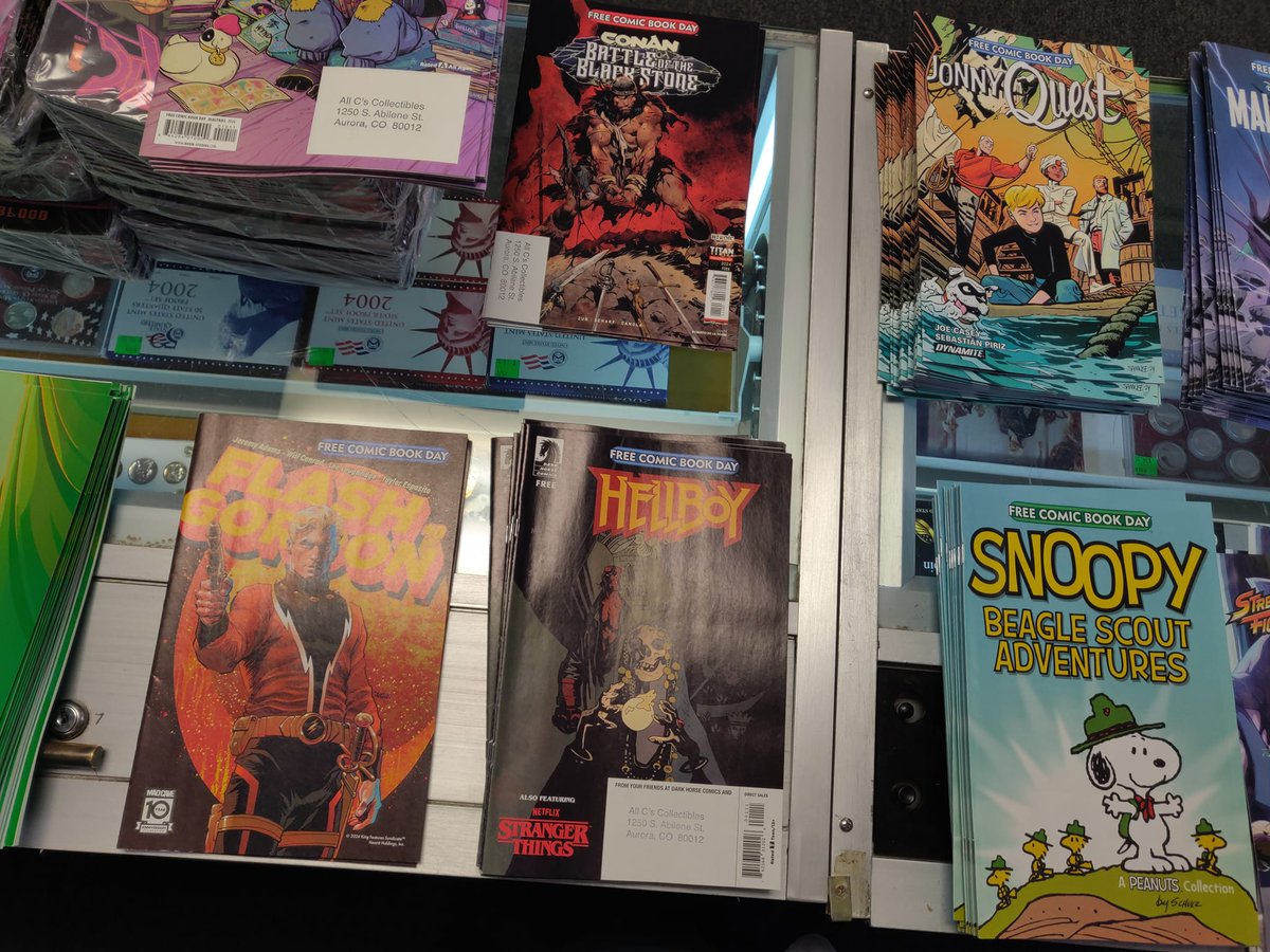 ONLY 3 DAYS UNTIL #FreeComicBookDay2024
BOTH LOCATIONS!
1250 S Abilene St, Aurora, CO 80012
&
2510 E Arapahoe Rd, Centennial, CO 80122

50% off all back issue comics in boxes
25% off all trade issues, graphic novels, and omnibuses
AND OTHER GREAT DEALS AND DISCOUNTS!

#auroraco