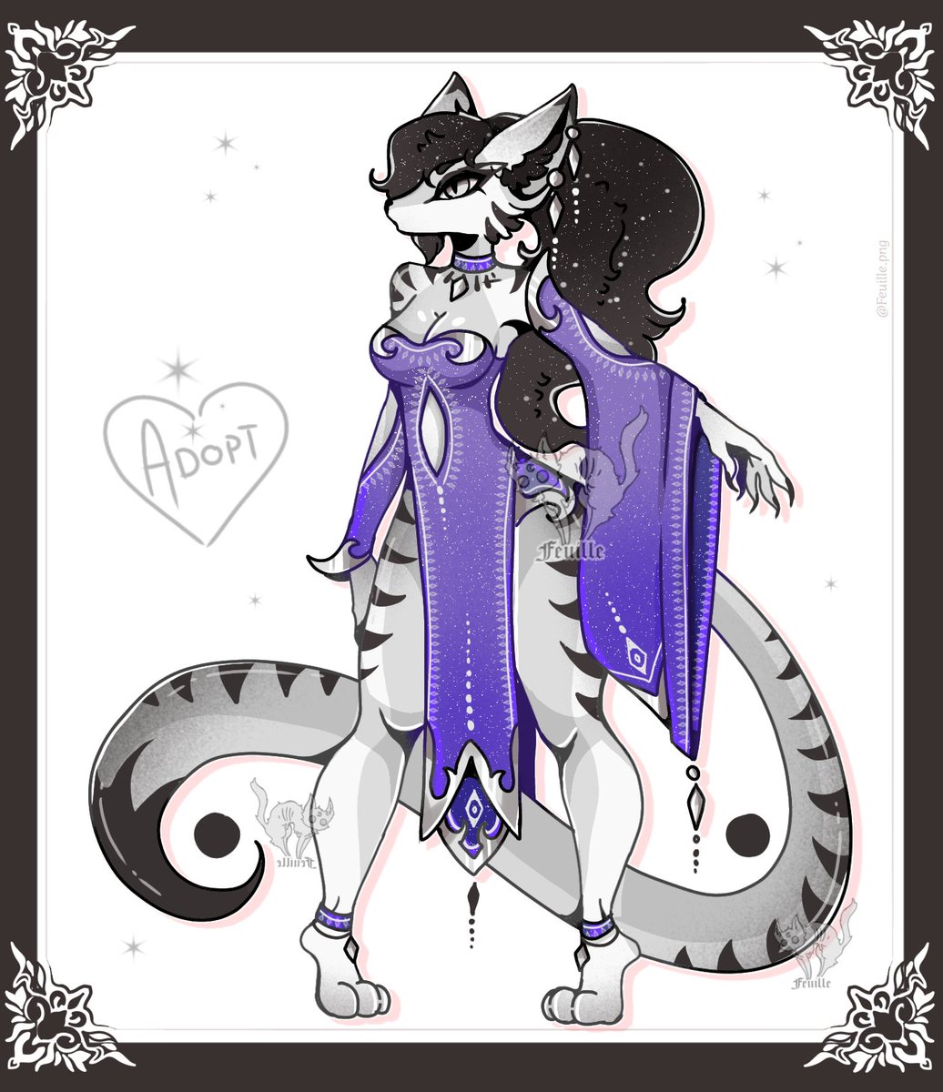 [ Open ] ☁️🌑 Sylvia the white and black fox auction Adopt available here: ych.commishes.com/auction/show/3… #adoptable #furryartist #furryfandom #adopts #art #furryartist #furry #fox #anthro