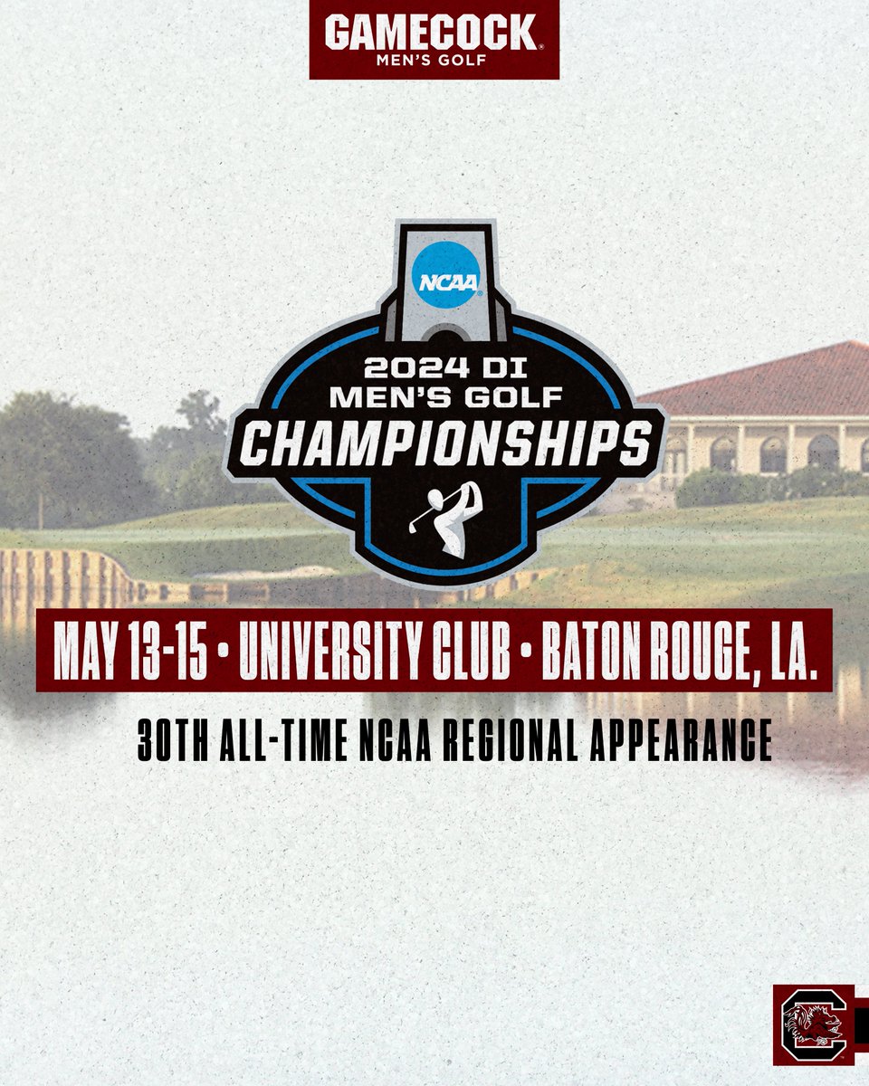 See y'all in the Red Stick. 📍🤙 #Gamecocks🐔⛳️ // #NCAAGolf