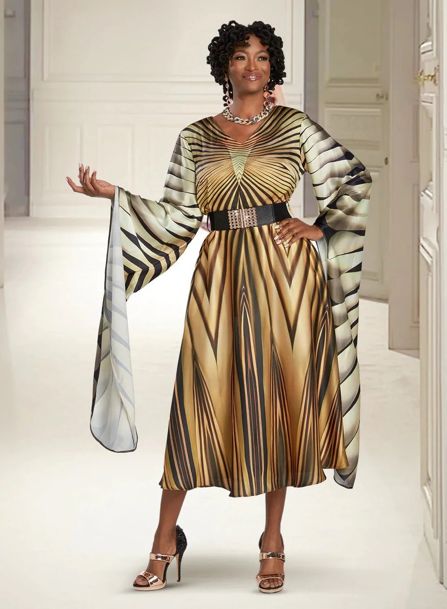 Donna Vinci 12078 Gold Print Maxi Dress 
divasdenfashion.com/products/Donna… 

#maxidress #gold #donnavinci #bellsleeves #summerdress #dinnerdress #printdress #waistbelt #divasdenfashion #luxuryfashion #cogicgrand #couturefashion #cogicfashions #curvygirlsrock  #sundayfashion #plussizestyle