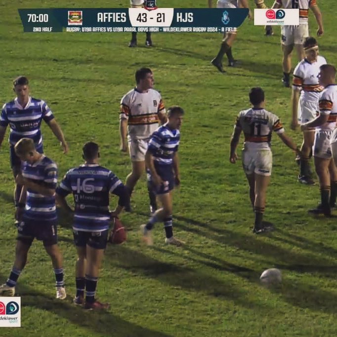 Affies 43 Paarl Boys 21 🤯 After some unlucky losses Affies clicked, and delivered a massive performance 🔥 Well done to the boys from Pretoria - not many teams will look forward to facing the Wit Bulle this year! 📷: @ss_schools