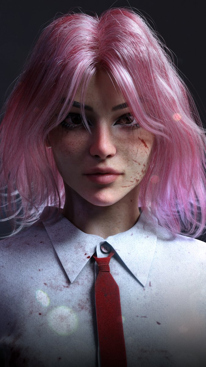 Kirill Rybachok has shared with us the creation process of the Girl with Katana, the project that marked his first attempt at using Geometry Nodes to create hair, which yielded excellent results. Read the breakdown: 80.lv/articles/how-t… #3dart #blender3d #b3d #characterart