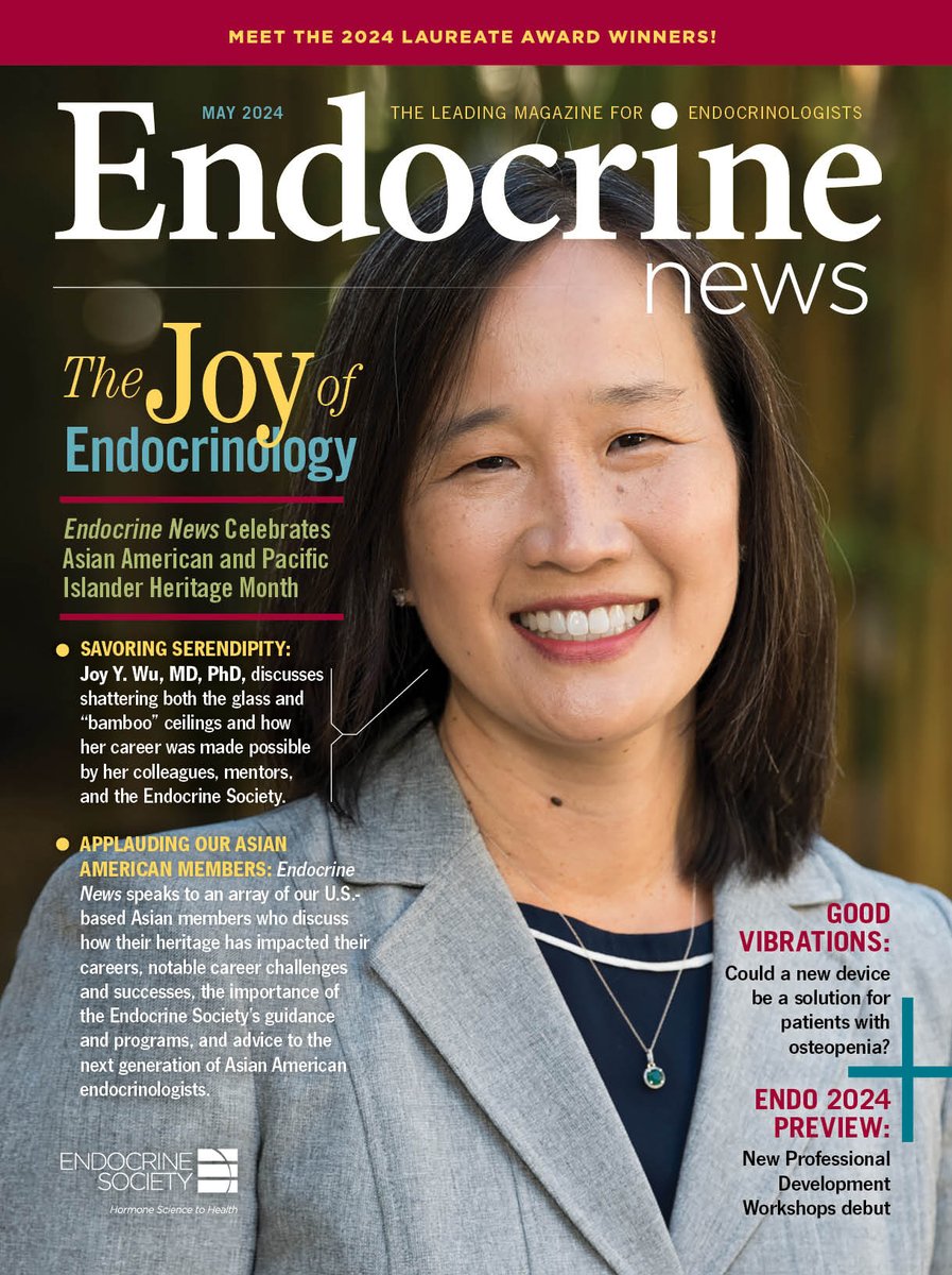 When you receive your May issue, you can look forward to a special commemoration of Asian American and Pacific Islander Heritage Month, which began today. We feature @JoyYWu and several Asian American @TheEndoSociety members.