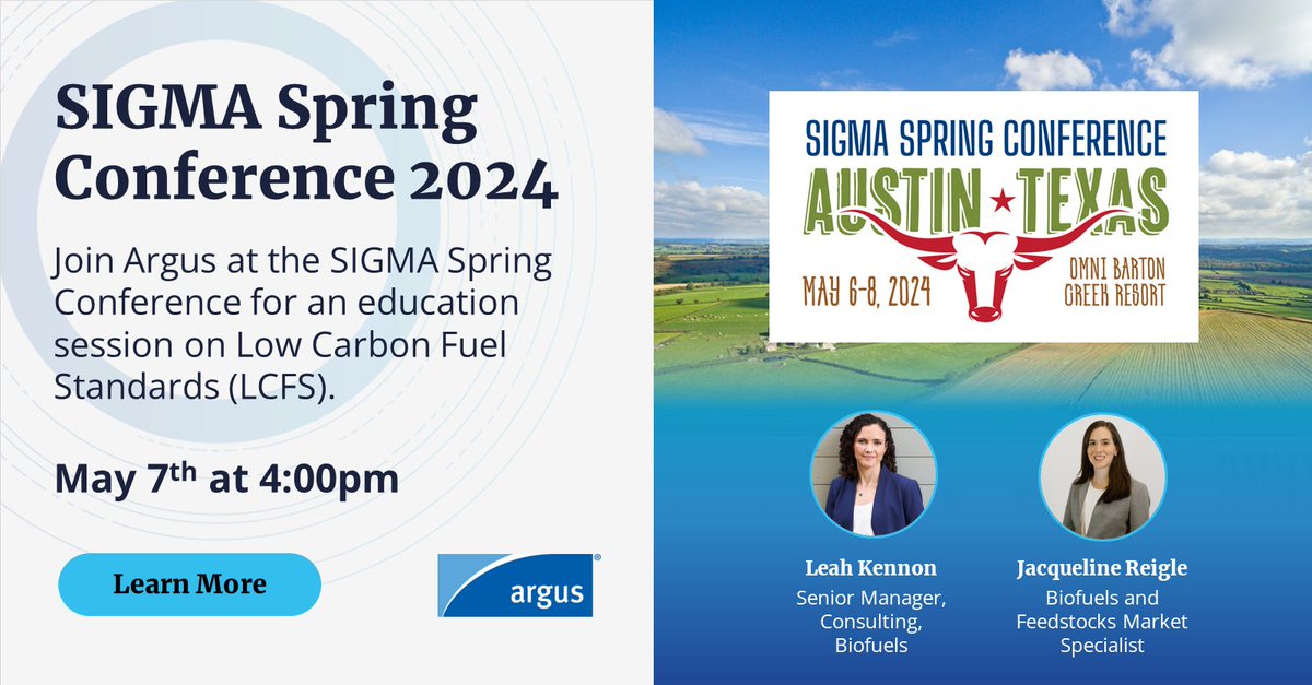 📣 𝗘𝘃𝗲𝗻𝘁𝘀 | How does LCFS programs across the US and Canada work for different fuel types? How are #feedstocks affecting credit generation? Join Argus May 7th for in-depth education session on all things #LCFS. We’ll see you there! Learn more >> okt.to/umrD4e