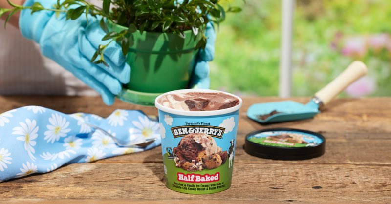 Pairs perfectly with gardening. (And 'gardening.') 🍃 Order Half Baked for delivery now: benjerrys.co/3JLhtZr